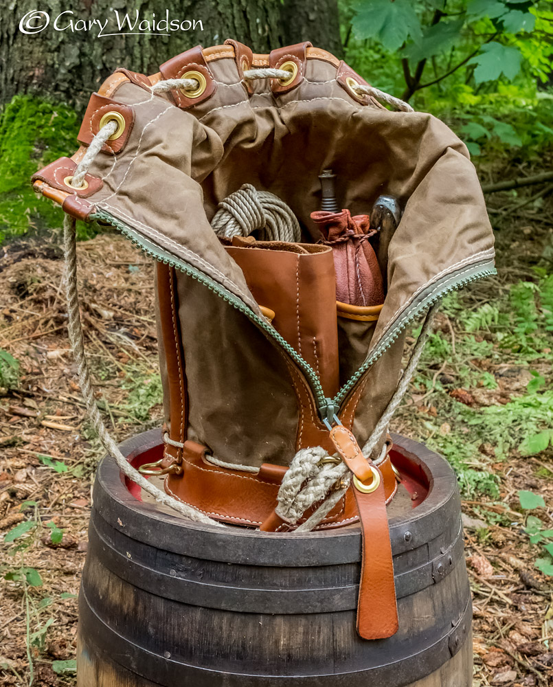 The wayland Ditty Bag opened up -   Gary Waidson - Ravenlore Bushcraft and Wilderness skills.
