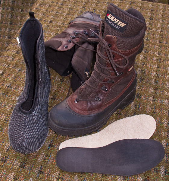 Pac Boots with poor quality sythetic liners.